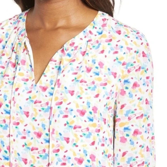 GIBSON Holly Split Neck Shirt Dress Multicolor - Picture 4 of 8